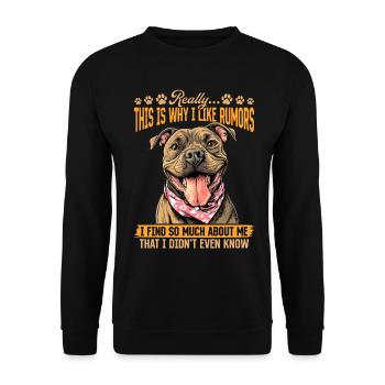 Propriétaire de chien Pitbull Terrier - Sweat-shirt Unisexe - noir - Devant - Alina (178cm) & Michal (187cm)