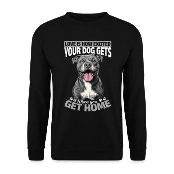 Propriétaire de chien Pitbull Terrier - Sweat-shirt Unisexe - noir - Devant - Alina (178cm) & Michal (187cm)