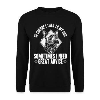 Propriétaire de chien Pitbull Terrier - Sweat-shirt Unisexe - noir - Devant - Alina (178cm) & Michal (187cm)
