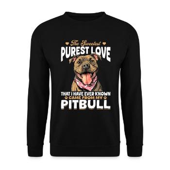 Propriétaire de chien Pitbull Terrier - Sweat-shirt Unisexe - noir - Devant - Alina (178cm) & Michal (187cm)