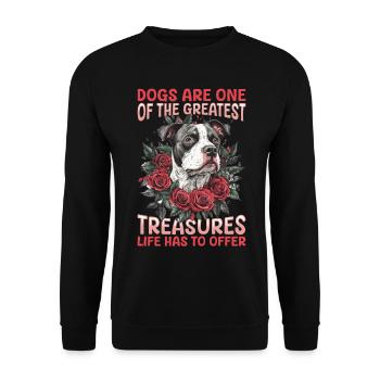 Propriétaire de chien Pitbull Terrier - Sweat-shirt Unisexe - noir - Devant - Alina (178cm) & Michal (187cm)