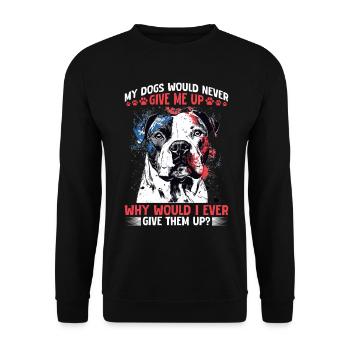 Propriétaire de chien Pitbull Terrier - Sweat-shirt Unisexe - noir - Devant - Alina (178cm) & Michal (187cm)
