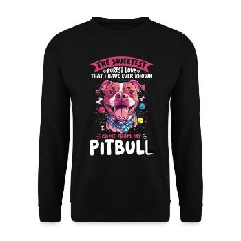 Propriétaire de chien Pitbull Terrier - Sweat-shirt Unisexe - noir - Devant - Alina (178cm) & Michal (187cm)