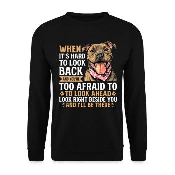 Propriétaire de chien Pitbull Terrier - Sweat-shirt Unisexe - noir - Devant - Alina (178cm) & Michal (187cm)