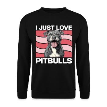 Propriétaire de chien Pitbull Terrier - Sweat-shirt Unisexe - noir - Devant - Alina (178cm) & Michal (187cm)
