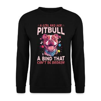 Propriétaire de chien Pitbull Terrier - Sweat-shirt Unisexe - noir - Devant - Alina (178cm) & Michal (187cm)