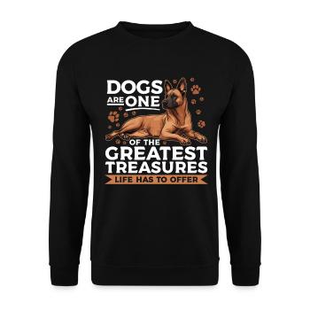 Belgian Malinois Lover Dog Owner - Unisex Sweatshirt - black - Front - Alina (178cm) & Michal (187cm)