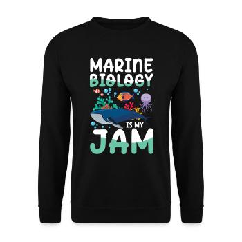 Marine Biology Is My Jam - Unisex Pullover - Schwarz - Vorne - Alina (178cm) & Michal (187cm)