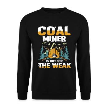 Coal Miner für einen Bergmann und Minenarbeiter - Unisex Pullover - Schwarz - Vorne - Alina (178cm) & Michal (187cm)