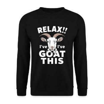 I Goat It - Unisex Pullover - Schwarz - Vorne - Alina (178cm) & Michal (187cm)
