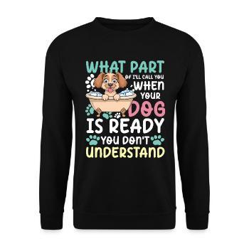 Hundfriseur für einen Hundfriseur - Unisex Pullover - Schwarz - Vorne - Alina (178cm) & Michal (187cm)
