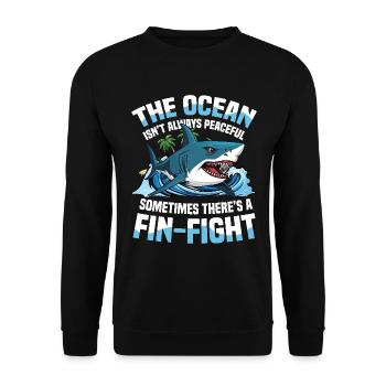 The Ocean Isn’t Always Peaceful - Unisex Pullover - Schwarz - Vorne - Alina (178cm) & Michal (187cm)