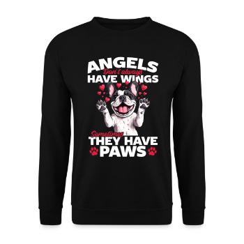 Bouledogue français Frenchie Propriétaire de chien - Sweat-shirt Unisexe - noir - Devant - Alina (178cm) & Michal (187cm)