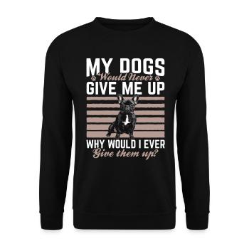 Bouledogue français Frenchie Propriétaire de chien - Sweat-shirt Unisexe - noir - Devant - Alina (178cm) & Michal (187cm)