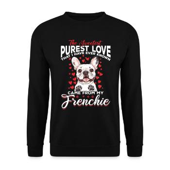 Bouledogue français Frenchie Propriétaire de chien - Sweat-shirt Unisexe - noir - Devant - Alina (178cm) & Michal (187cm)