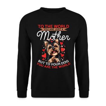 Yorkshire Terrier Propriétaire d’un chien Yorkie - Sweat-shirt Unisexe - noir - Devant - Alina (178cm) & Michal (187cm)