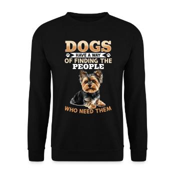 Yorkshire Terrier Propriétaire d’un chien Yorkie - Sweat-shirt Unisexe - noir - Devant - Alina (178cm) & Michal (187cm)