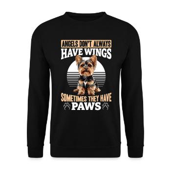 Yorkshire Terrier Propriétaire d’un chien Yorkie - Sweat-shirt Unisexe - noir - Devant - Alina (178cm) & Michal (187cm)
