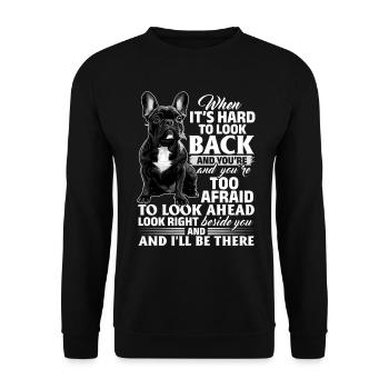 Bouledogue français Frenchie Propriétaire de chien - Sweat-shirt Unisexe - noir - Devant - Alina (178cm) & Michal (187cm)