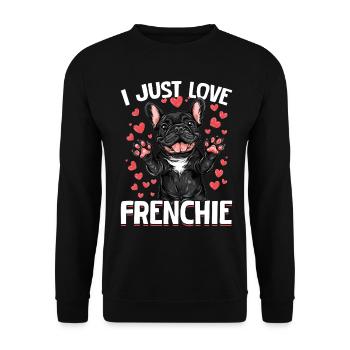 Bouledogue français Frenchie Propriétaire de chien - Sweat-shirt Unisexe - noir - Devant - Alina (178cm) & Michal (187cm)