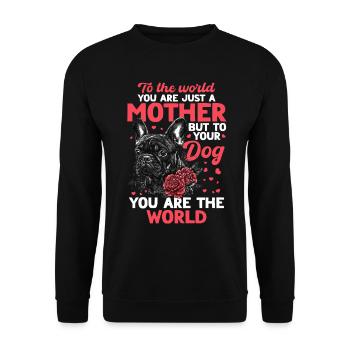 Bouledogue français Frenchie Propriétaire de chien - Sweat-shirt Unisexe - noir - Devant - Alina (178cm) & Michal (187cm)