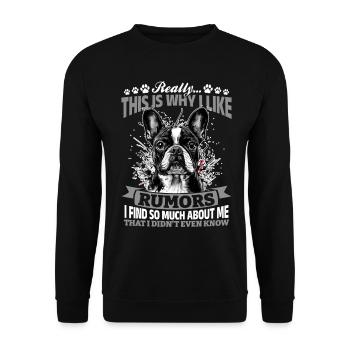 Bouledogue français Frenchie Propriétaire de chien - Sweat-shirt Unisexe - noir - Devant - Alina (178cm) & Michal (187cm)