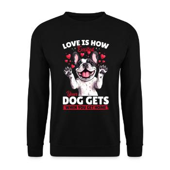 Bouledogue français Frenchie Propriétaire de chien - Sweat-shirt Unisexe - noir - Devant - Alina (178cm) & Michal (187cm)