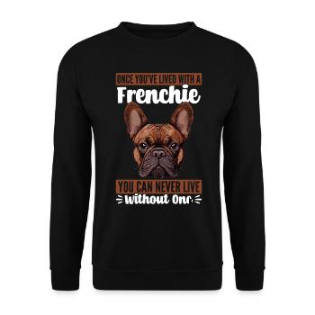 Bouledogue français Frenchie Propriétaire de chien - Sweat-shirt Unisexe - noir - Devant - Alina (178cm) & Michal (187cm)