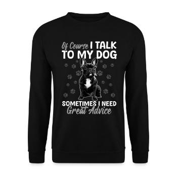 Bouledogue français Frenchie Propriétaire de chien - Sweat-shirt Unisexe - noir - Devant - Alina (178cm) & Michal (187cm)