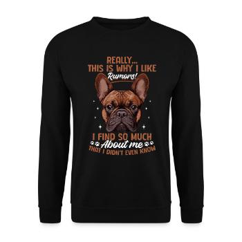 Bouledogue français Frenchie Propriétaire de chien - Sweat-shirt Unisexe - noir - Devant - Alina (178cm) & Michal (187cm)