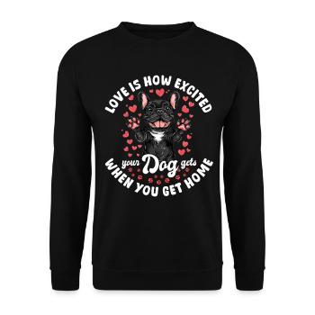 Bouledogue français Frenchie Propriétaire de chien - Sweat-shirt Unisexe - noir - Devant - Alina (178cm) & Michal (187cm)