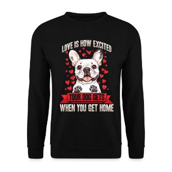 Bouledogue français Frenchie Propriétaire de chien - Sweat-shirt Unisexe - noir - Devant - Alina (178cm) & Michal (187cm)