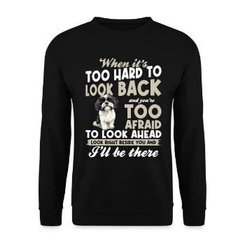 Propriétaire de chien Shih Tzu - Sweat-shirt Unisexe - noir - Devant - Alina (178cm) & Michal (187cm)