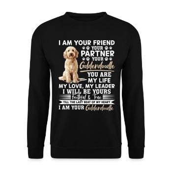 Propriétaire de chien Goldendoodle - Sweat-shirt Unisexe - noir - Devant - Alina (178cm) & Michal (187cm)