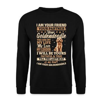Goldendoodle Dog Owner - Unisex Pullover - Schwarz - Vorne - Alina (178cm) & Michal (187cm)
