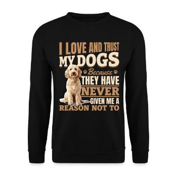 Goldendoodle Dog Owner - Unisex Sweatshirt - black - Front - Alina (178cm) & Michal (187cm)