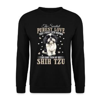 Shih Tzu Dog Owner - Unisex Sweatshirt - black - Front - Alina (178cm) & Michal (187cm)