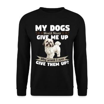 Propriétaire de chien Shih Tzu - Sweat-shirt Unisexe - noir - Devant - Alina (178cm) & Michal (187cm)