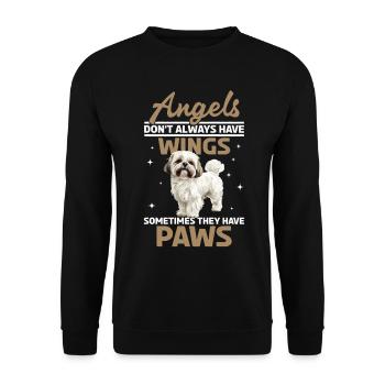 Shih Tzu Dog Owner - Unisex Sweatshirt - black - Front - Alina (178cm) & Michal (187cm)