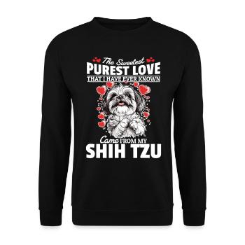 Shih Tzu Dog Owner - Unisex Sweatshirt - black - Front - Alina (178cm) & Michal (187cm)