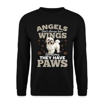 Propriétaire de chien Shih Tzu - Sweat-shirt Unisexe - noir - Devant - Alina (178cm) & Michal (187cm)