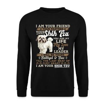 Propriétaire de chien Shih Tzu - Sweat-shirt Unisexe - noir - Devant - Alina (178cm) & Michal (187cm)