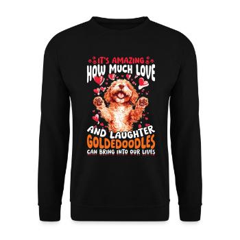 Goldendoodle Dog Owner - Unisex Pullover - Schwarz - Vorne - Alina (178cm) & Michal (187cm)