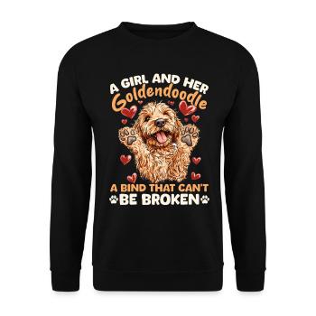 Propriétaire de chien Goldendoodle - Sweat-shirt Unisexe - noir - Devant - Alina (178cm) & Michal (187cm)