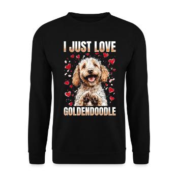 Goldendoodle Dog Owner - Unisex Pullover - Schwarz - Vorne - Alina (178cm) & Michal (187cm)