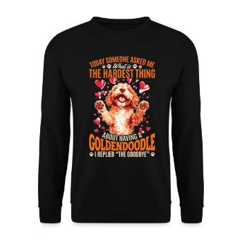 Propriétaire de chien Goldendoodle - Sweat-shirt Unisexe - noir - Devant - Alina (178cm) & Michal (187cm)