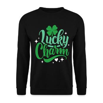 Porte-bonheur - Saint-Patrick - Irlande - Sweat-shirt Unisexe - noir - Devant - Alina (178cm) & Michal (187cm)
