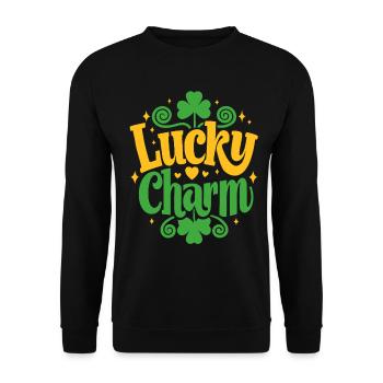 Porte-bonheur - Saint-Patrick - Irlande - Sweat-shirt Unisexe - noir - Devant - Alina (178cm) & Michal (187cm)