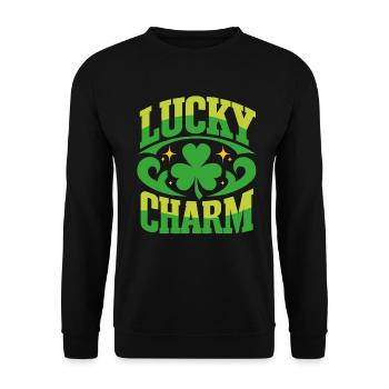 Porte-bonheur - Saint-Patrick - Irlande - Sweat-shirt Unisexe - noir - Devant - Alina (178cm) & Michal (187cm)