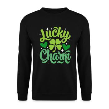 Porte-bonheur - Saint-Patrick - Irlande - Sweat-shirt Unisexe - noir - Devant - Alina (178cm) & Michal (187cm)